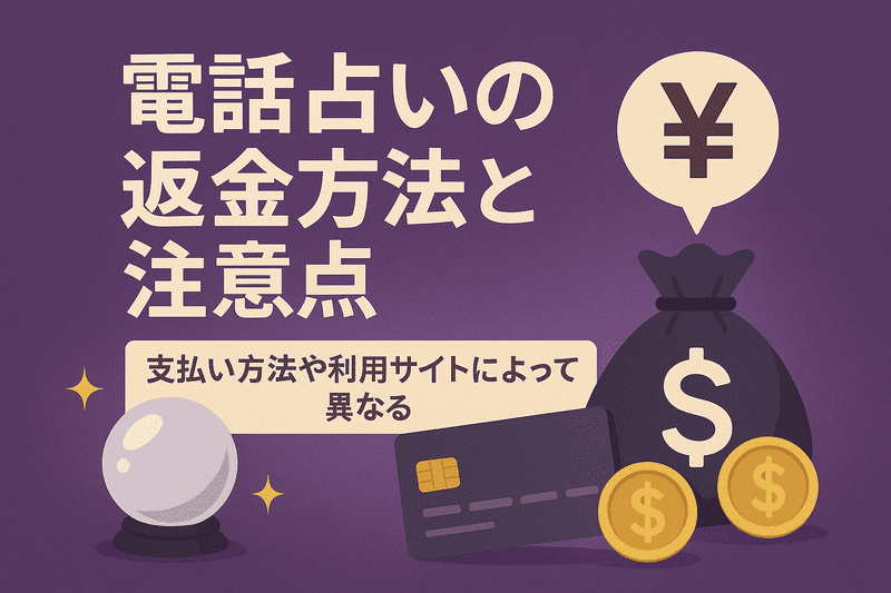 電話占いの返金方法と注意点